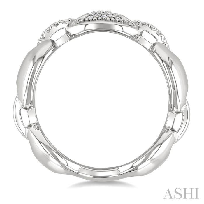 1/20 Ctw Mariner Link Round Cut Diamond Ring in Sterling Silver