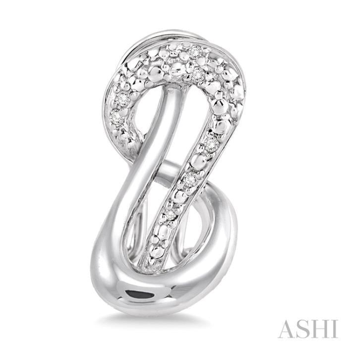1/20 Ctw Round Cut Diamond Earrings in Sterling Silver