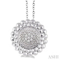 1/50 Ctw Round Cut Diamond Pendant in Sterling Silver with Chain