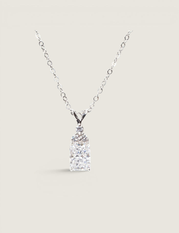 1.5CT EMERALD CUT PENDANT - 8108/CZ - Fantasia by DeSerio