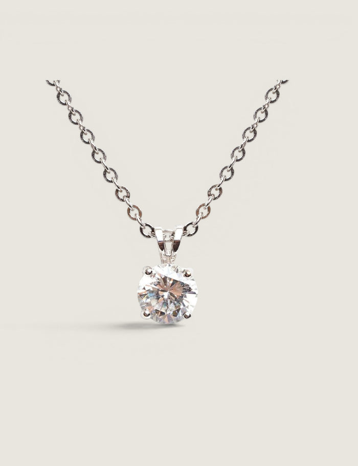 1CT SOLITAIRE PENDANT WITH BAIL - P1RBAIL/CZ - Fantasia by DeSerio