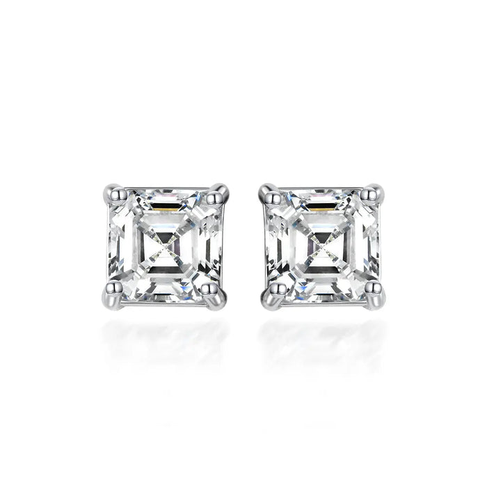 2 Carat Asscher Studs