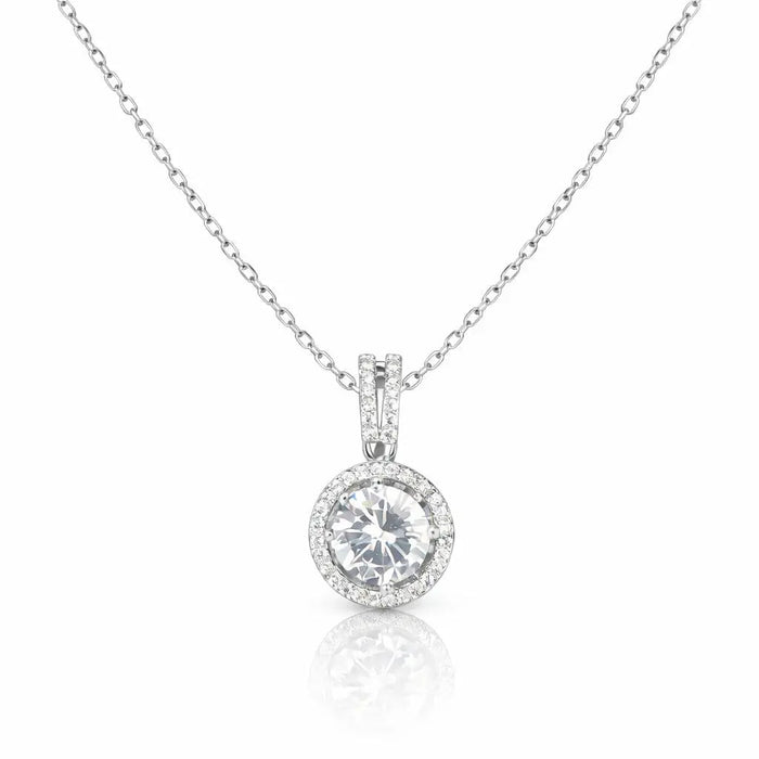 2 Carat Everyday Halo Necklace