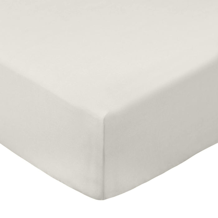 200 Thread Count Cotton Percale Cream  Fitted Sheet