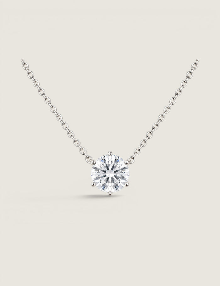 2.5CT 6 PRONG SOLITAIRE PENDANT - PF1328/CZ - Fantasia by DeSerio