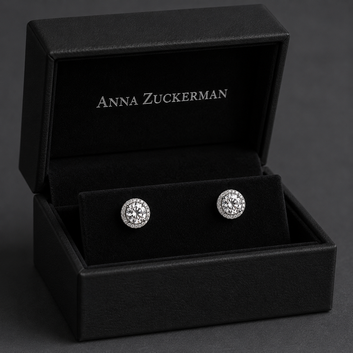 3 Carat Halo Studs by AZ Essentials