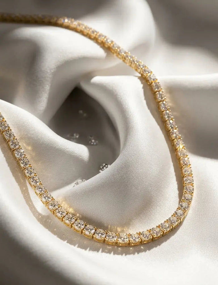 3 mm Gem Bolo Necklace in Yellow Gold