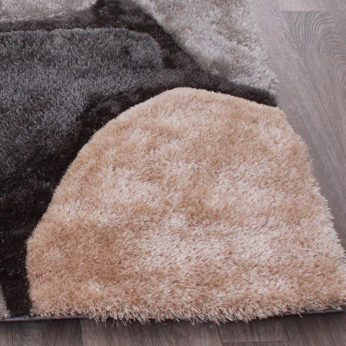 Ultimate Home Living 3D Carved Stepping Stones Grey Rug