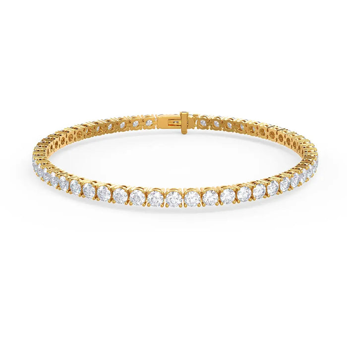 5 Carat Straight Line Tennis Bracelet in Gold