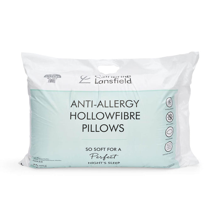 Anti Allergy Hollowfibre Pillow Pair White