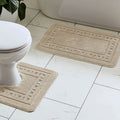 Armoni Bath Mat and Pedestal Mat Set Natural