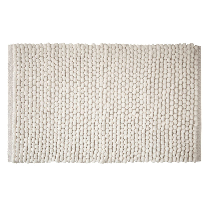 Aspen Bobble White Bath Mat - 50x80 cm