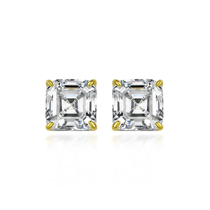 Asscher Cut Studs XL