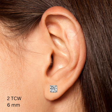 Asscher Studs (2.25TCW-7TCW) - Fantasia by DeSerio