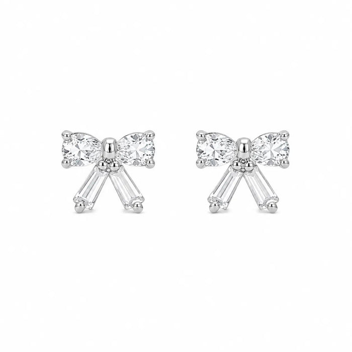 Baguette Bow Studs by AZ Essentials