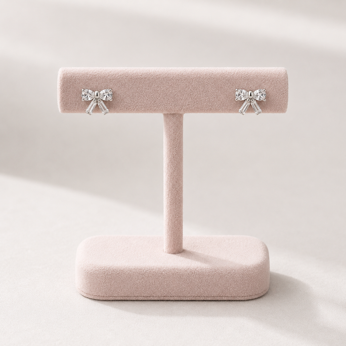 Baguette Bow Studs by AZ Essentials