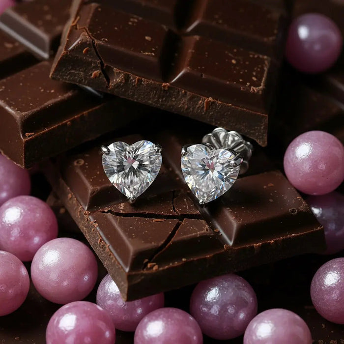 Bethenny Frankel 4 Carat Heartthrob Studs in Platinum