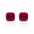 Billionaire Asscher Studs In Yellow Gold