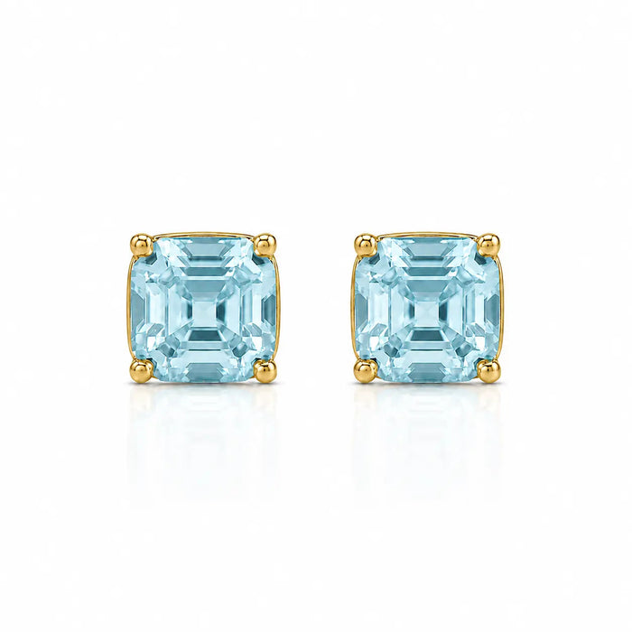 Billionaire Asscher Studs In Yellow Gold