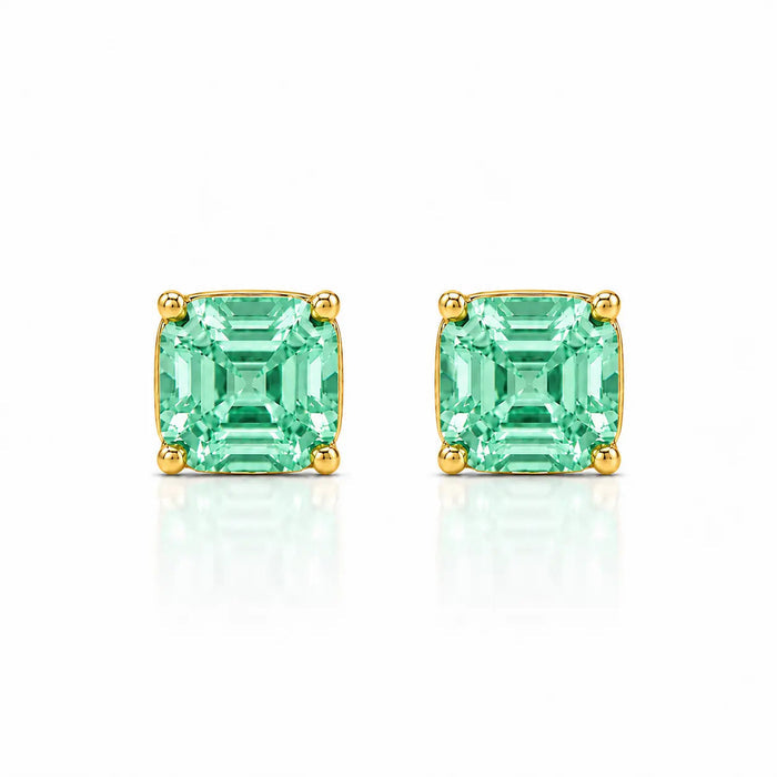 Billionaire Asscher Studs In Yellow Gold