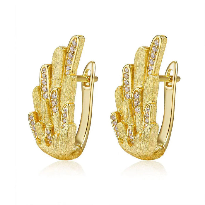Birds of a Feather Earrings In Yellow Gold