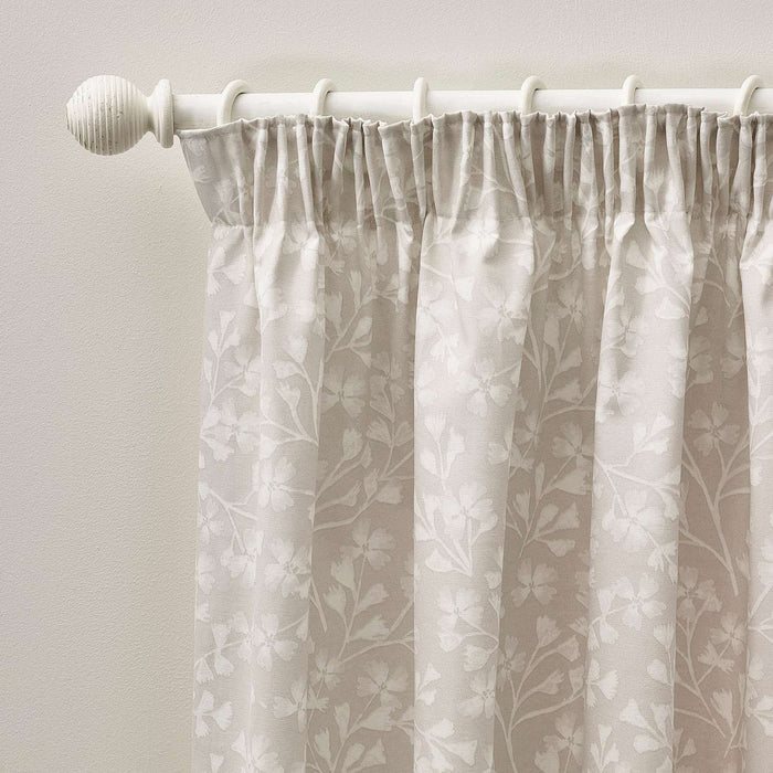 Brooke Floral Natural Curtains Two Panels