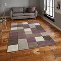 Think Rugs Brooklyn 646 Beige / Purple Rug