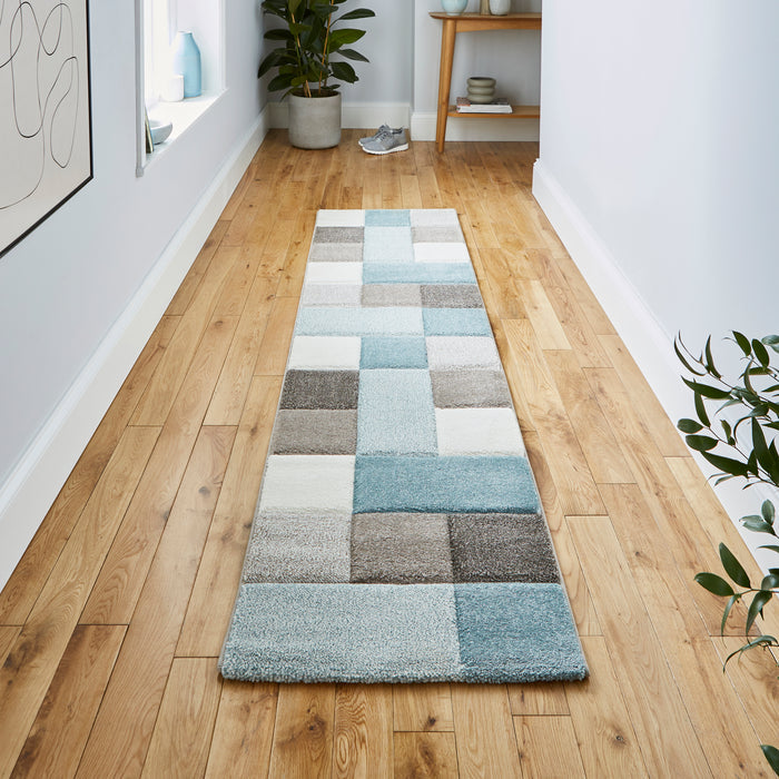 Brooklyn 646 Teal Blue Modern Rugs