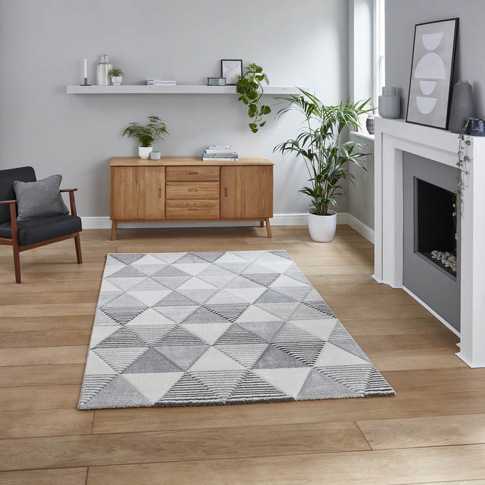 Brooklyn BRK15 Grey/Beige Rug - 160 x 220