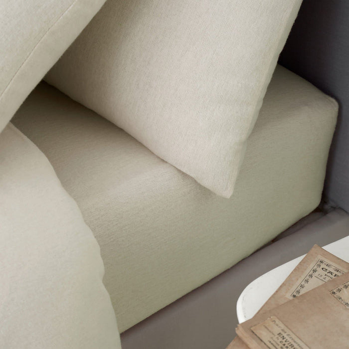 Brushed Cotton Cream Fitted Sheets