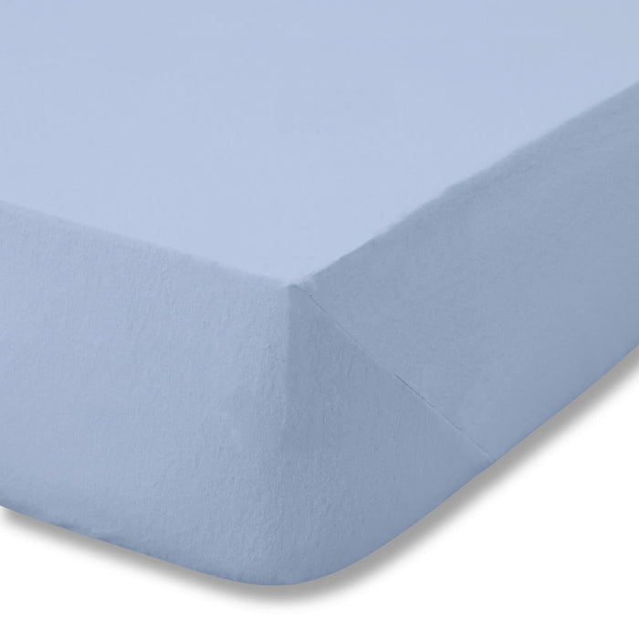 Brushed Cotton Lansfield Blue Fitted Sheet
