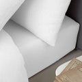 Brushed Cotton White Fitted Sheets