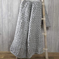 Cable Knit Grey Throw