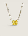 Canary Princess Cut Pendant (1.5 TCW) - Fantasia by DeSerio