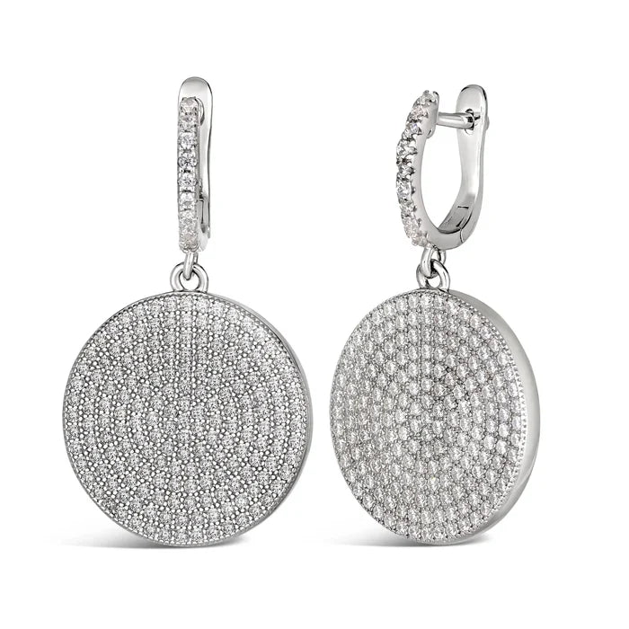 Capri Pavé Disc Earrings