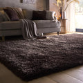Chicago Plain Shaggy Chocolate Rugs