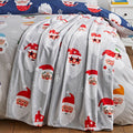 Christmas Santa Spec-Tacular Cosy Fleece Blanket Throw Grey
