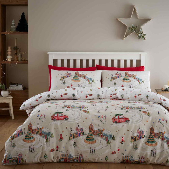 Christmas Town Neutral Duvet Set