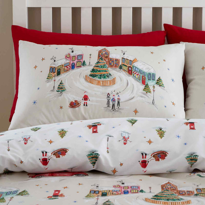 Christmas Town Neutral Duvet Set