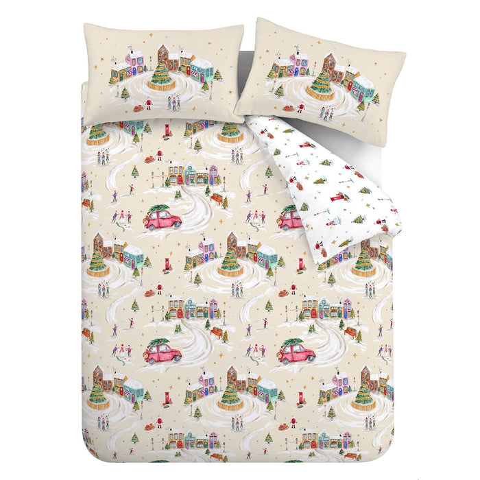 Christmas Town Neutral Duvet Set