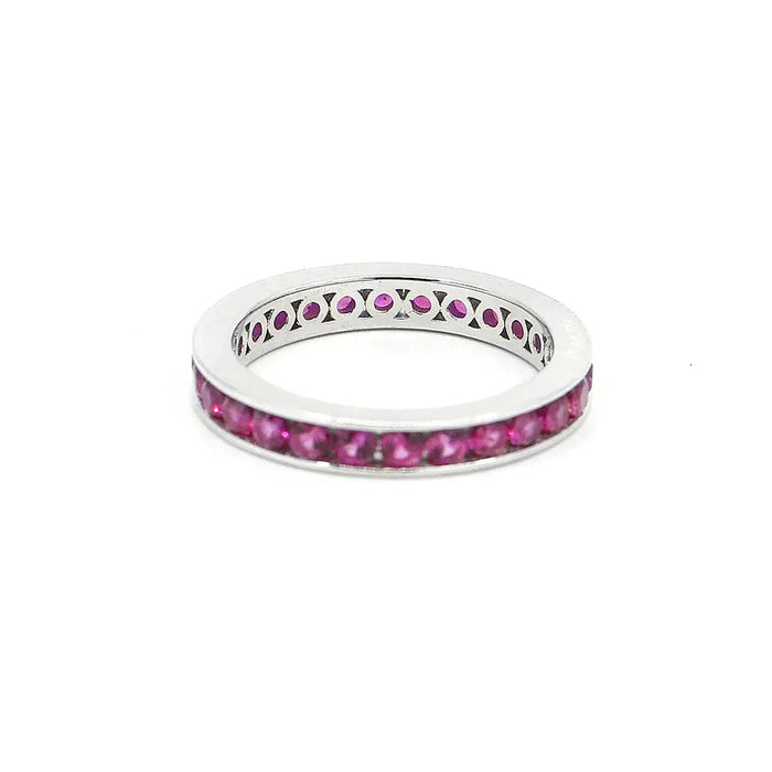 Classic Channel Set Ring in Pink Sapphire