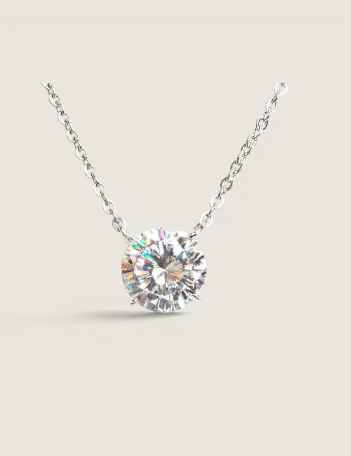 Classic Four-Prong Round Brilliant Pendant (5 CT) - Fantasia by DeSerio