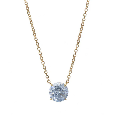 Classic Four-Prong Round Brilliant Pendant (5 CT) - Fantasia by DeSerio