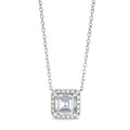 Classic Halo Asscher Cut 5 Carat Necklace