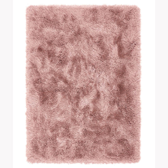 Contemporary Extravagance Plain Supersoft Shaggy Rose Rugs 60X120Cm