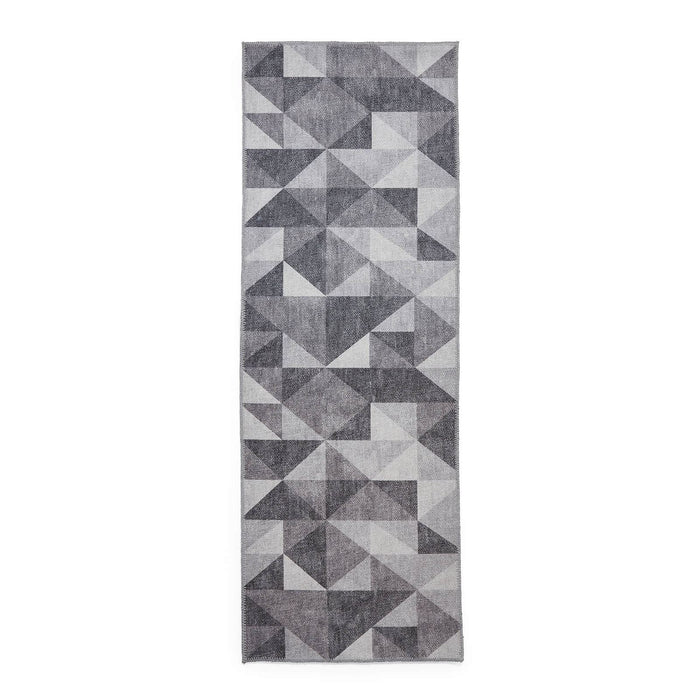 Coral H1057 Grey Modern Washable Rug