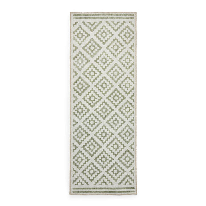 Coral H1058 Green Modern Washable Rug