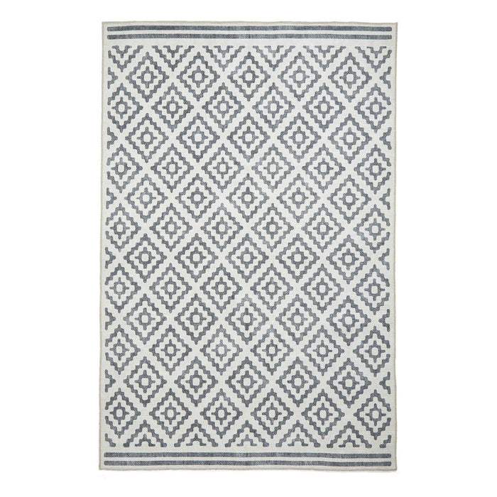 Coral H1058 Grey Modern Washable Rug