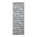 Coral H1059 Blue  Modern Washable Rug