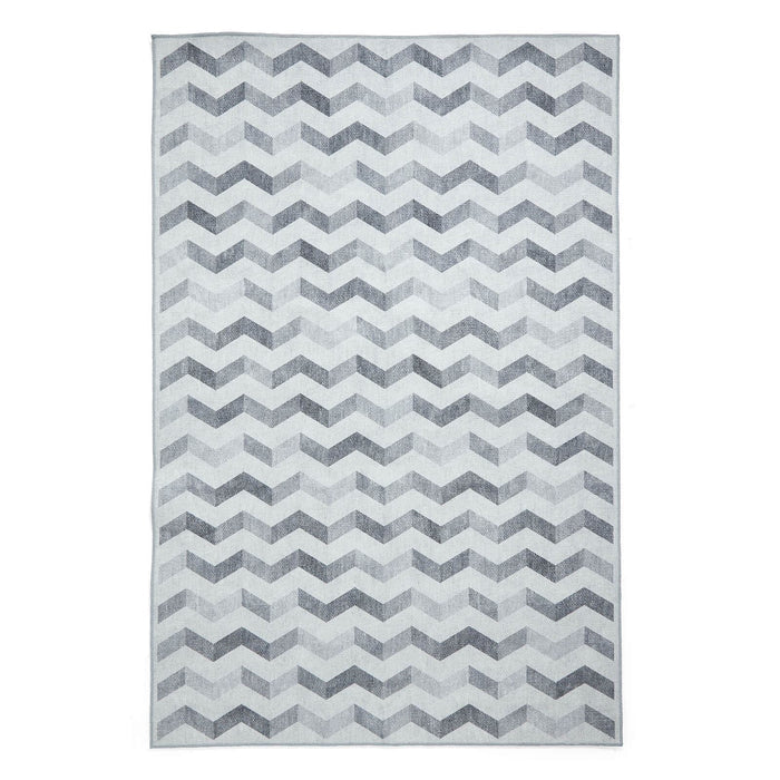 Coral H1059 Grey Modern Washable Rug